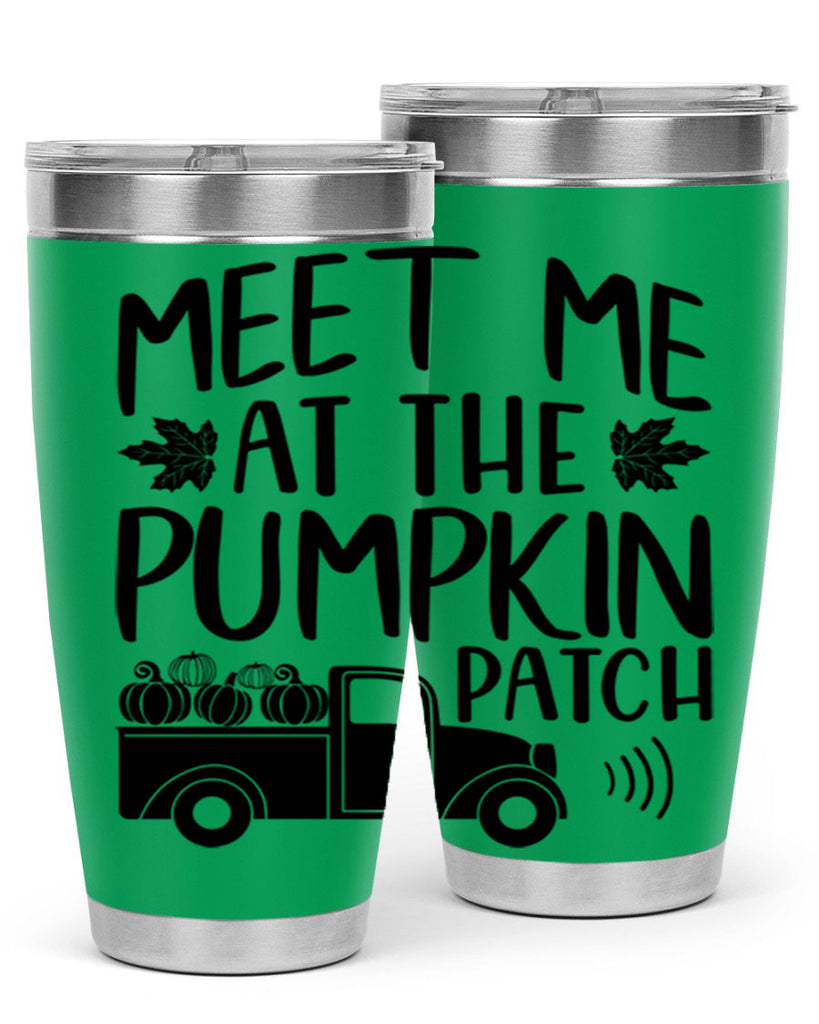 meet me at the pumpkin patch 423#- fall- Tumbler