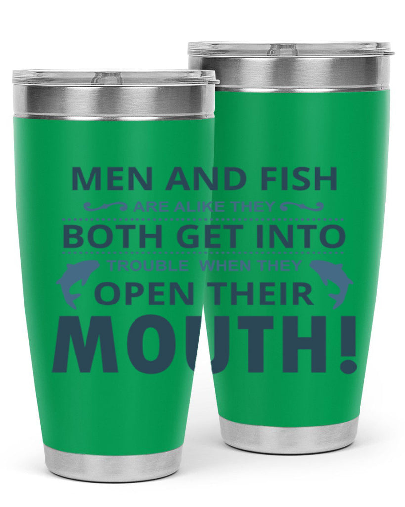 men fish 52#- fishing- Tumbler