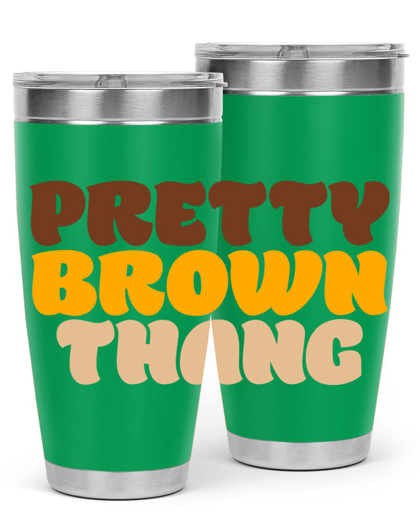 pretty  brown thang 52#- black words phrases- Cotton Tank