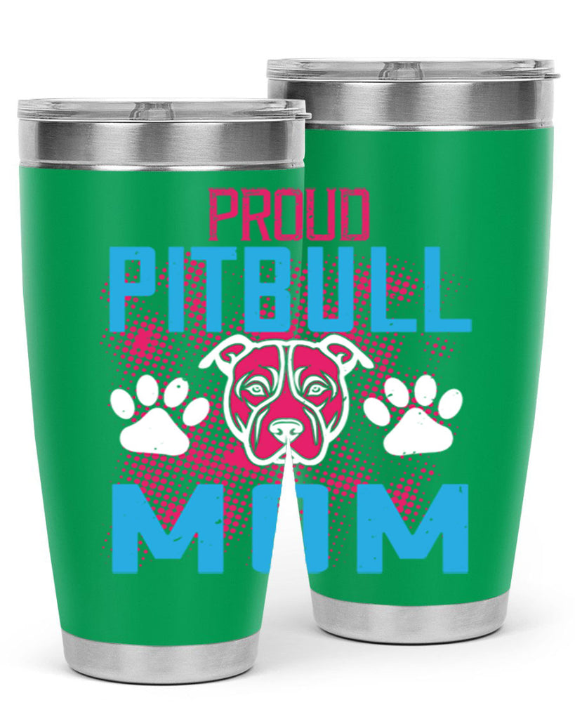 proud pitbull mom 70#- mom- Tumbler