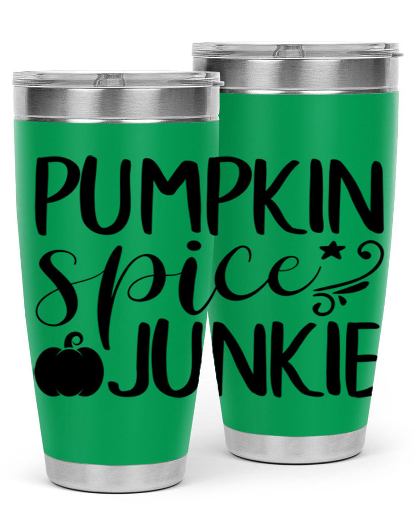 pumpkin spice junkie 548#- fall- Tumbler
