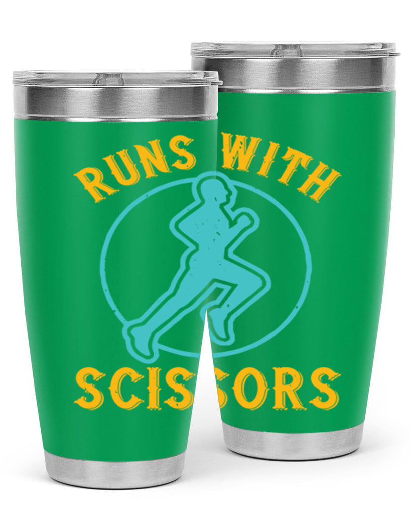 run with sclssors 25#- running- Tumbler