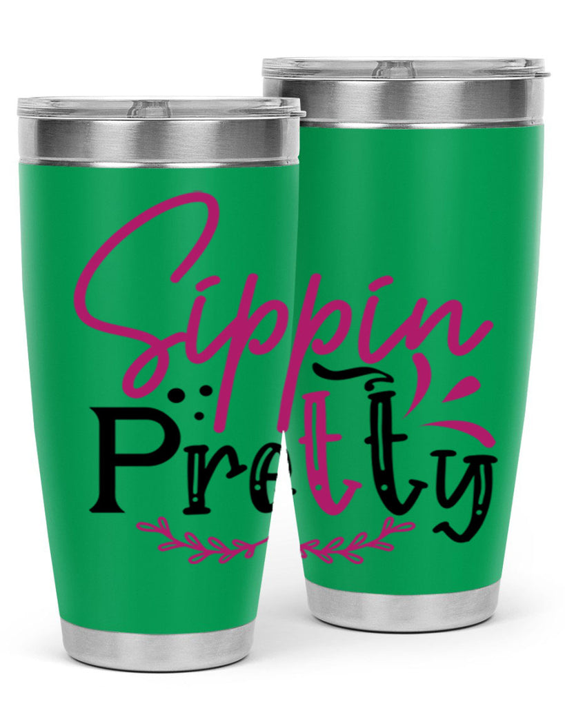 sippin pretty 161#- wine- Tumbler