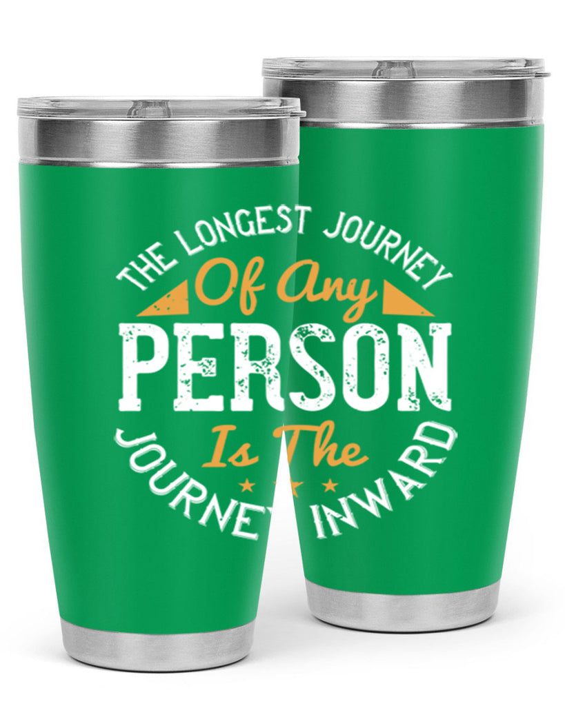 the longest journey of any person is the journey inward 60#- yoga- Tumbler