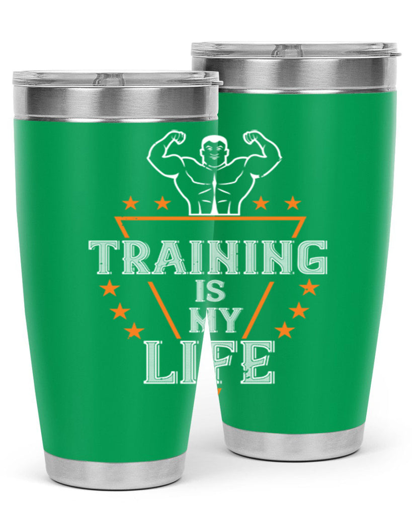 traing is my life 61#- gym- Tumbler