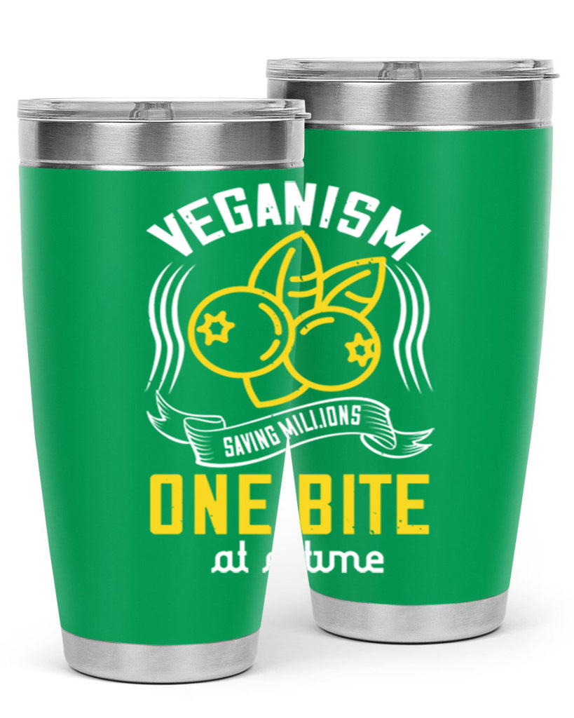 veganism saving millions one bite at a time 13#- vegan- Tumbler