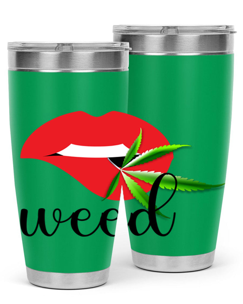 weed lips 297#- marijuana- Tumbler