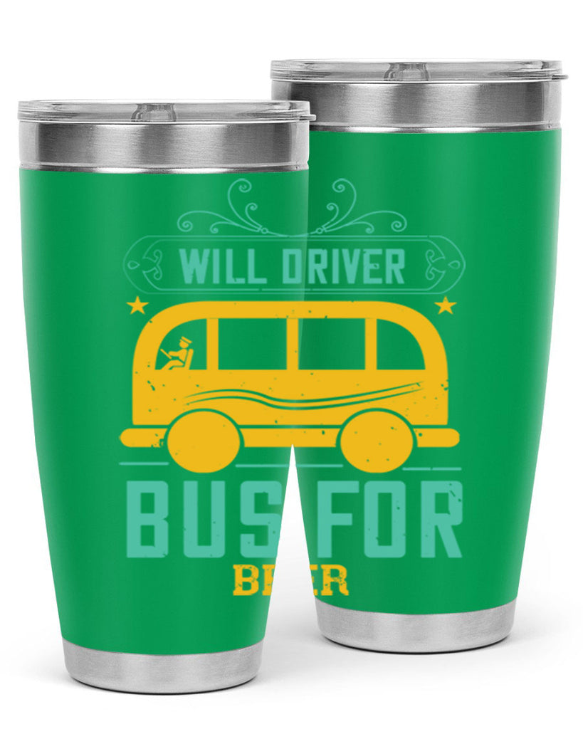 will driver bus for beer Style 6#- bus driver- tumbler