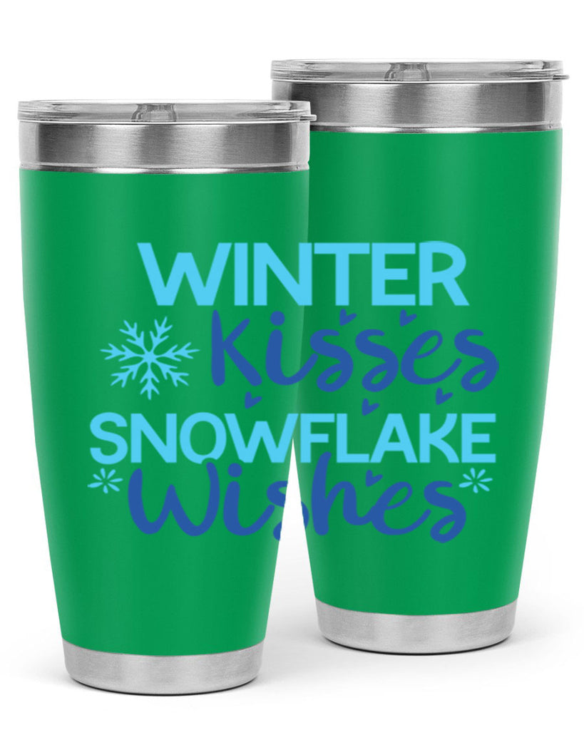 winter kisses snowflake wishes 519#- winter- Tumbler