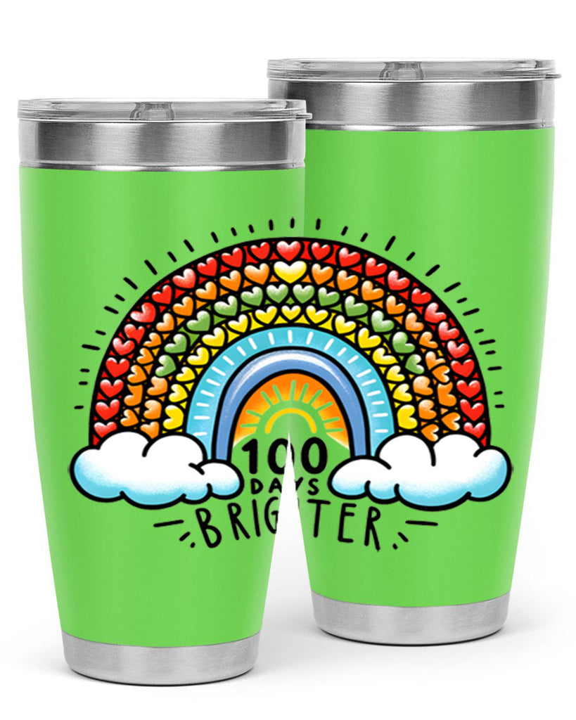 100 Days Brighter PNG 29#- 100 days of school- Tumbler