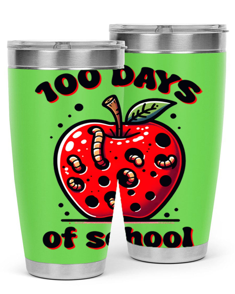 100 Days of School Apple 31#- 100 days of school- Tumbler