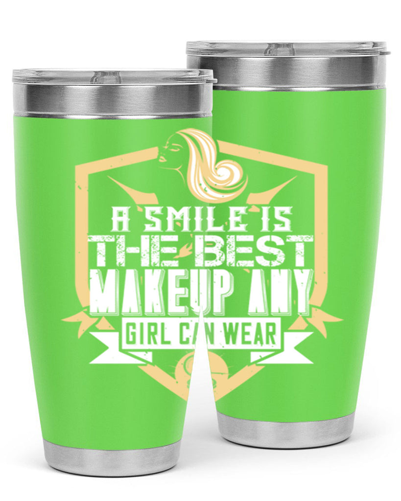 A smile is the best makeup any girl can wear Style 261#- make up- Tumbler