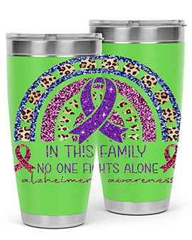 Alzheimer Awareness Purple Rainbow 2#- alzheimers- Tumbler