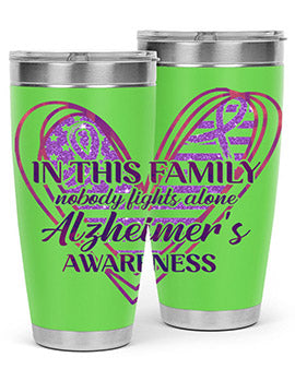 AlzheimerS Awareness American Flag 11#- alzheimers- Tumbler