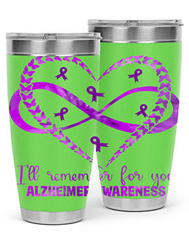 AlzheimerS Awareness Heart Infinity 14#- alzheimers- Tumbler