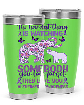 AlzheimerS Awareness Purple Elephant 16#- alzheimers- Tumbler