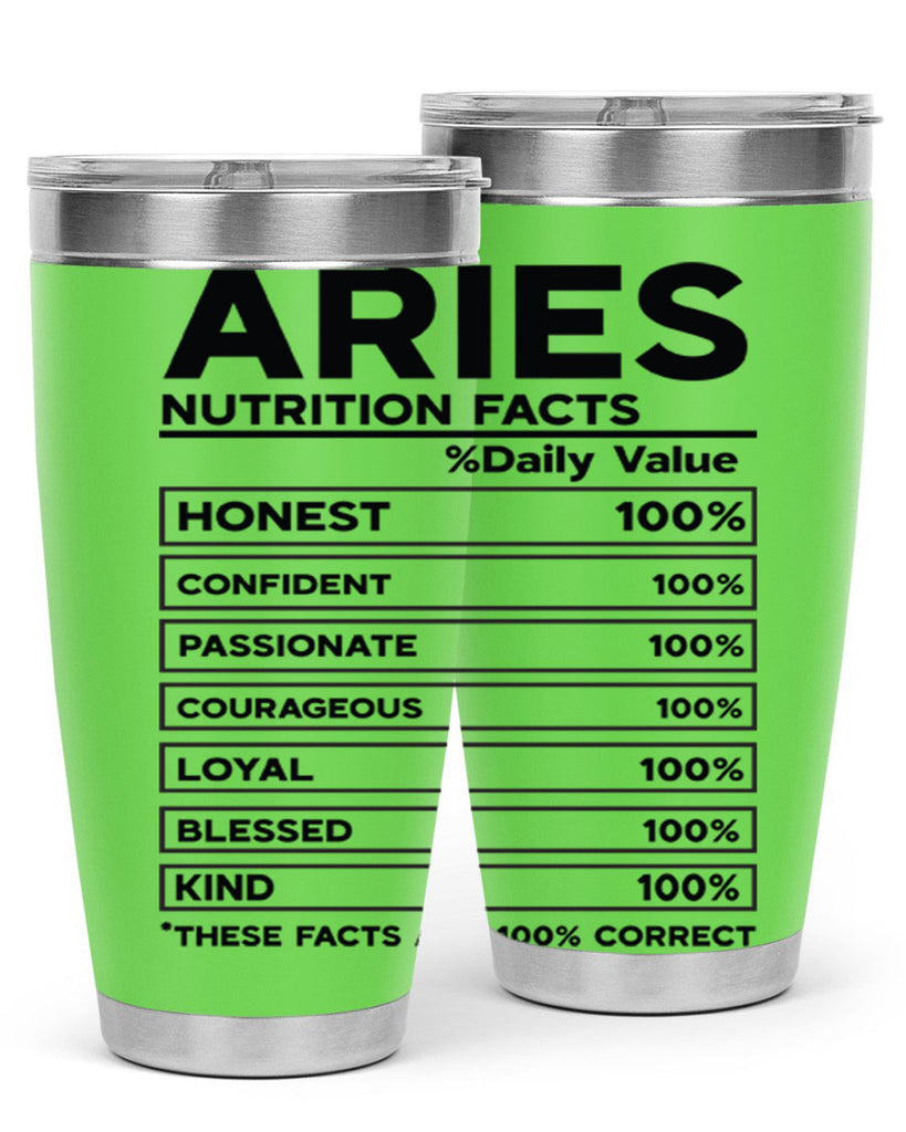 Aries Nutrition Facts 97#- zodiac- Tumbler