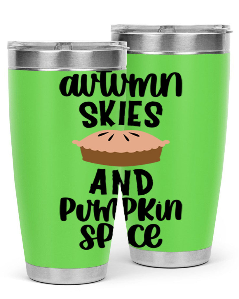 Autumn Skies And Pumpkin Spice 477#- fall- Tumbler