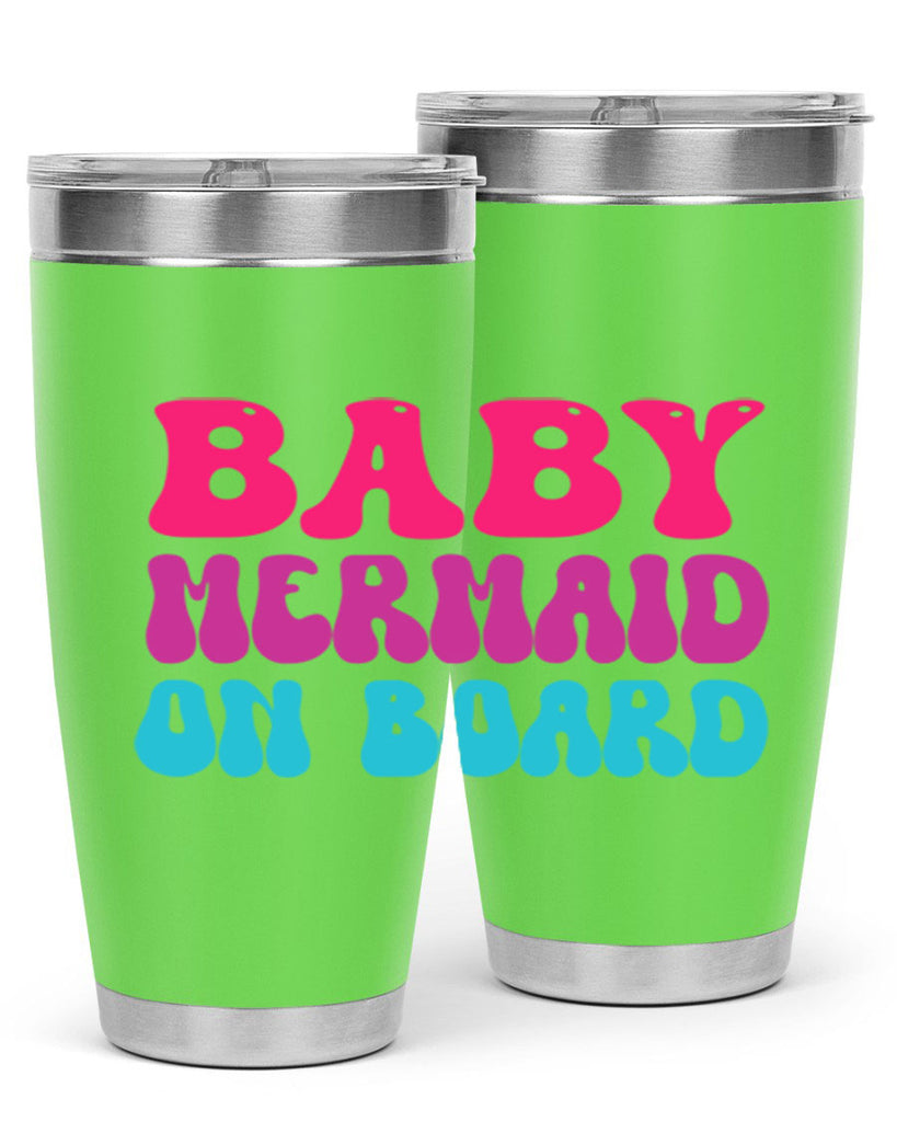 Baby Mermaid On Board 19#- mermaid- Tumbler