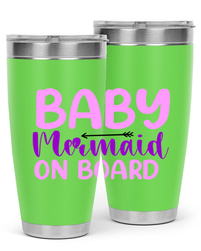 Baby Mermaid On Board 23#- mermaid- Tumbler