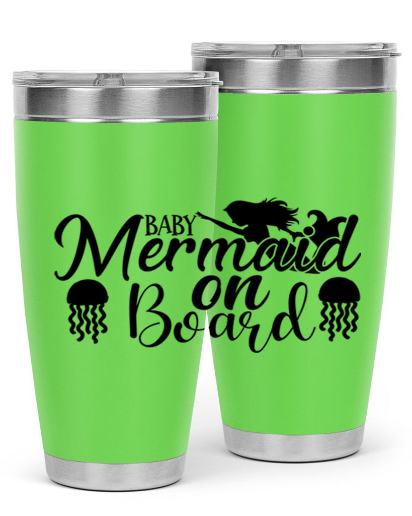 Baby Mermaid On Board 26#- mermaid- Tumbler