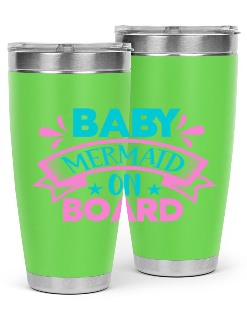 Baby Mermaid On Board 27#- mermaid- Tumbler