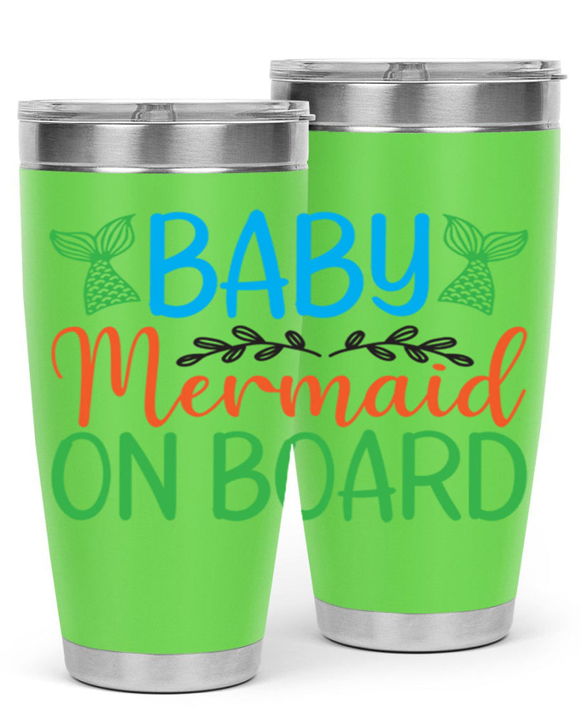 Baby Mermaid On Board 33#- mermaid- Tumbler