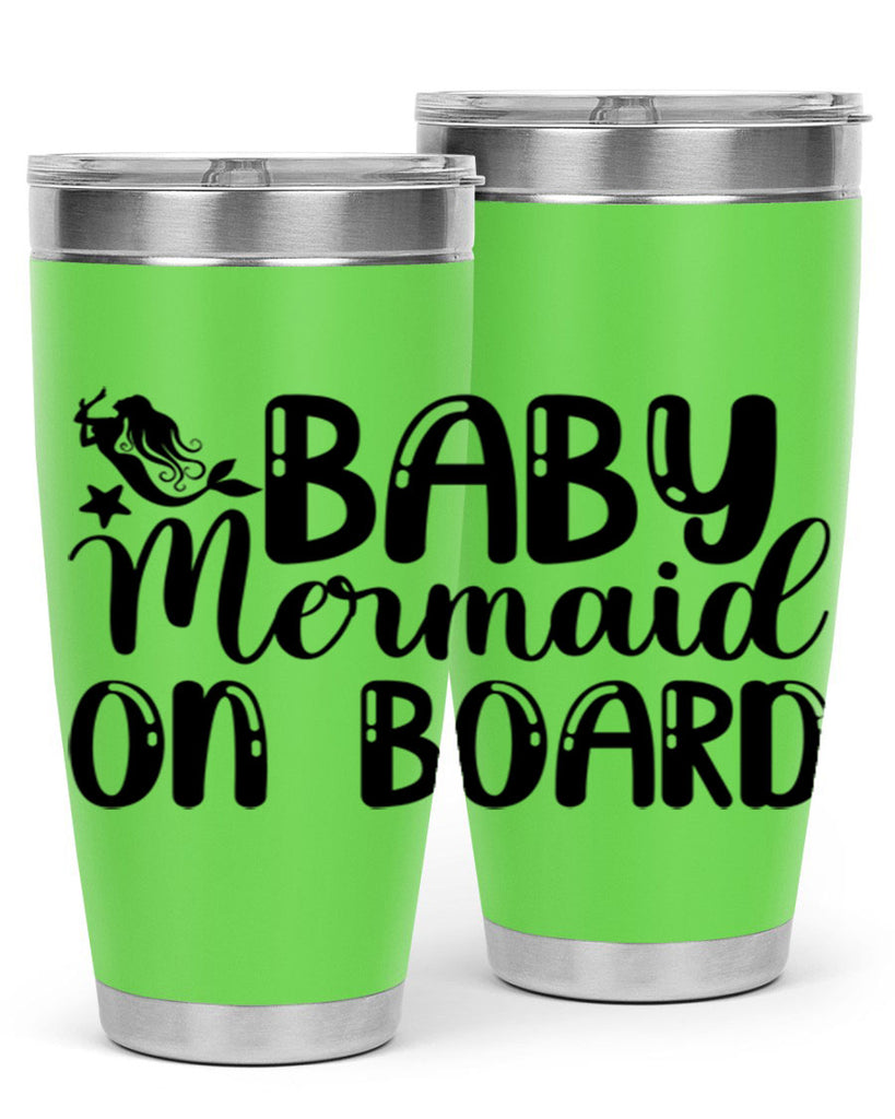 Baby Mermaid on Board 35#- mermaid- Tumbler