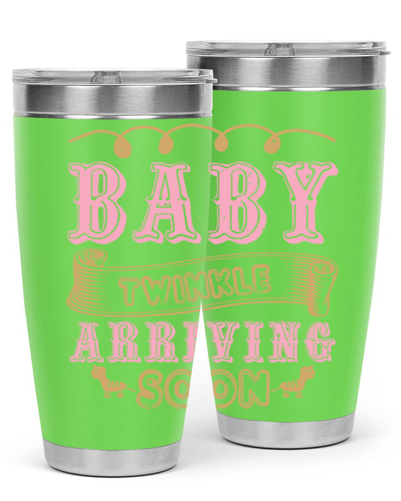 Baby Rwinkle arriving soon Style 48#- baby shower- tumbler