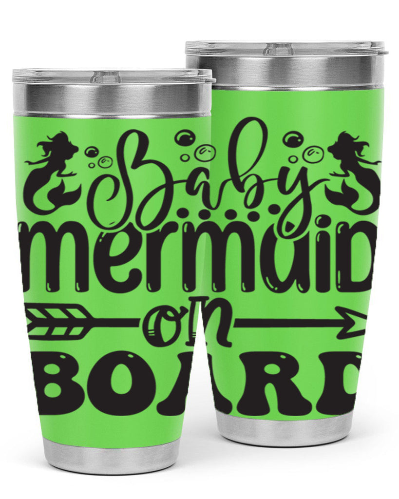 Baby mermaid on board 34#- mermaid- Tumbler