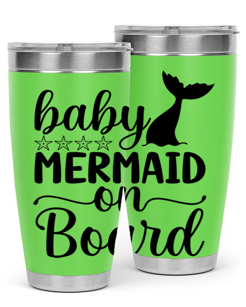 Baby mermaid on board 36#- mermaid- Tumbler