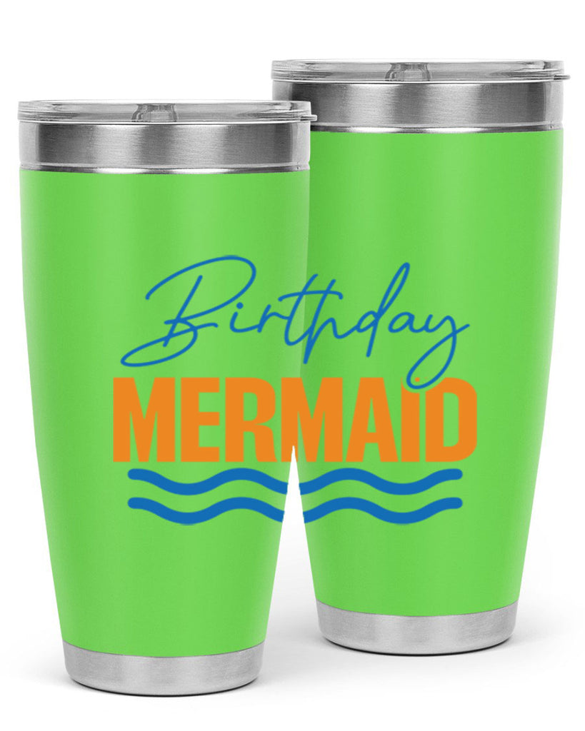 Birthday Mermaid 73#- mermaid- Tumbler