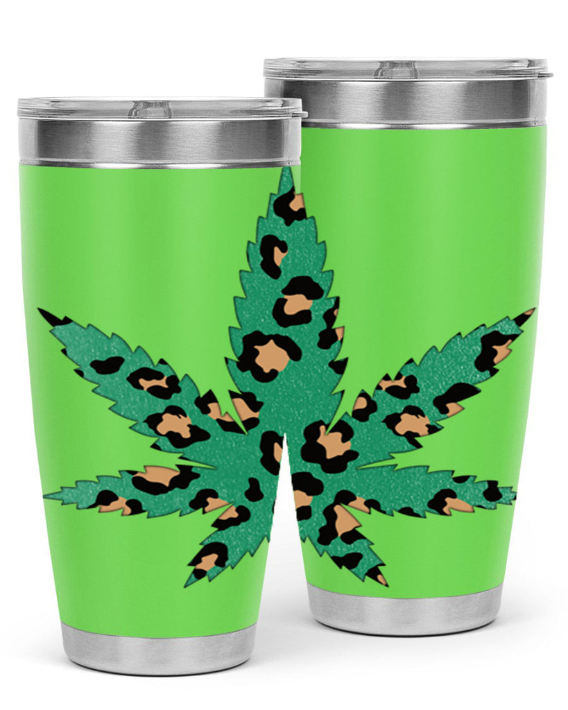 Cannabis Leopard Print 54#- marijuana- Tumbler