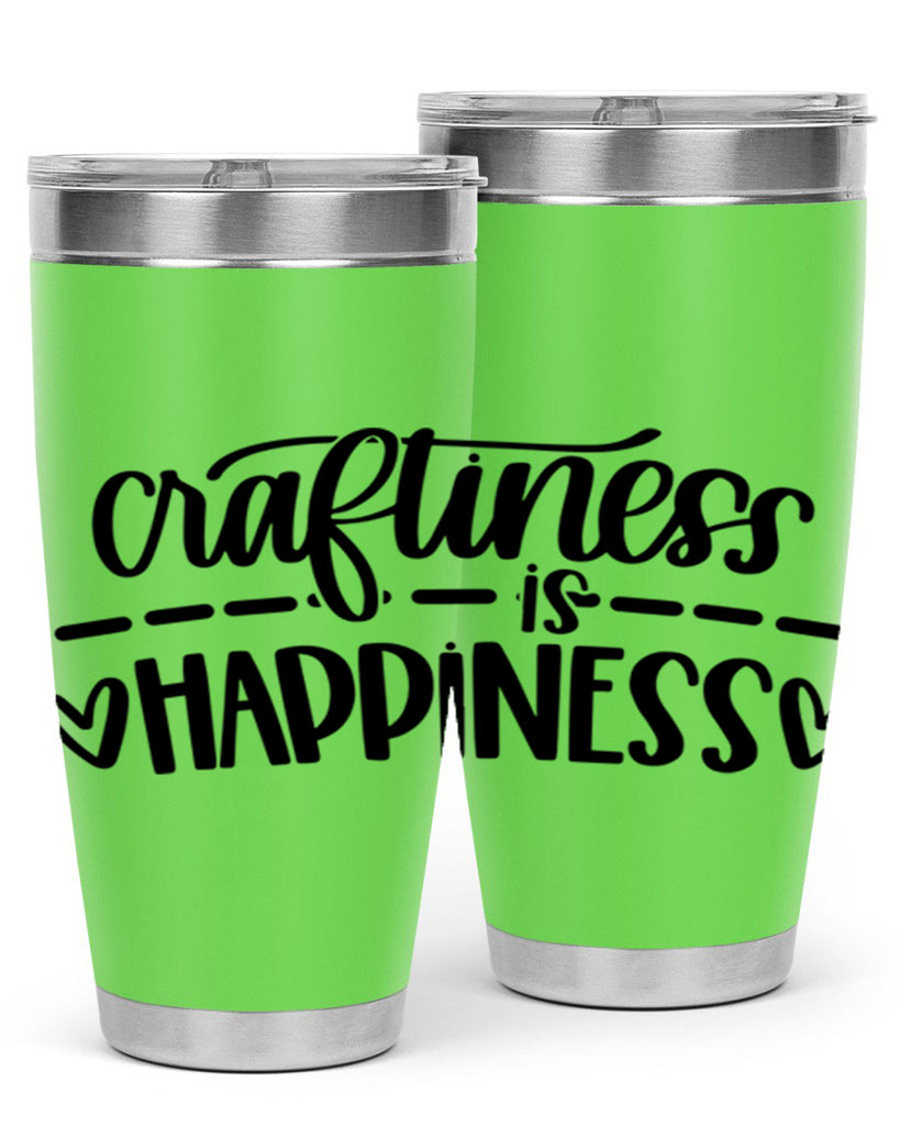 Craftiness Is Happiness 35#- crafting- Tumbler