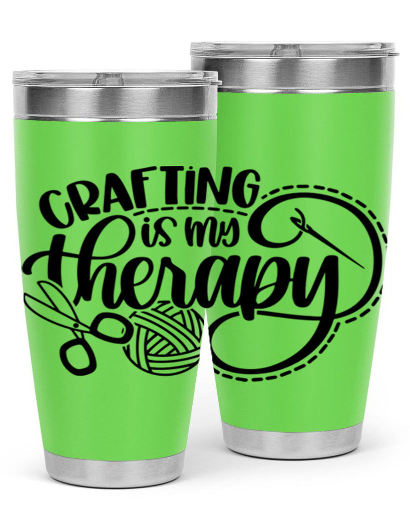 Crafting Is My Therapy 34#- crafting- Tumbler