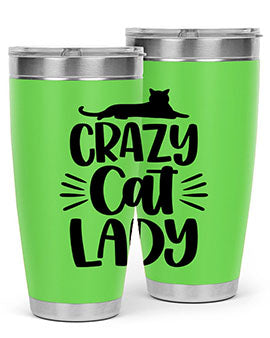 Crazy Cat Lady Style 92#- cat- Tumbler