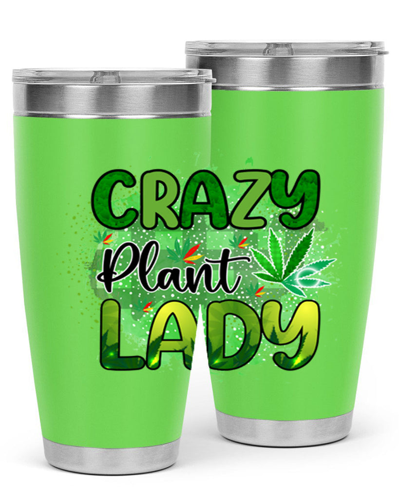 Crazy Plant Lady 64#- marijuana- Tumbler