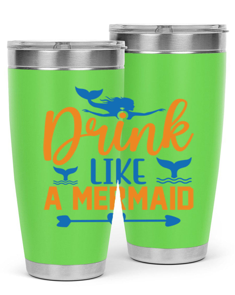 Drink Like a Mermaid 142#- mermaid- Tumbler