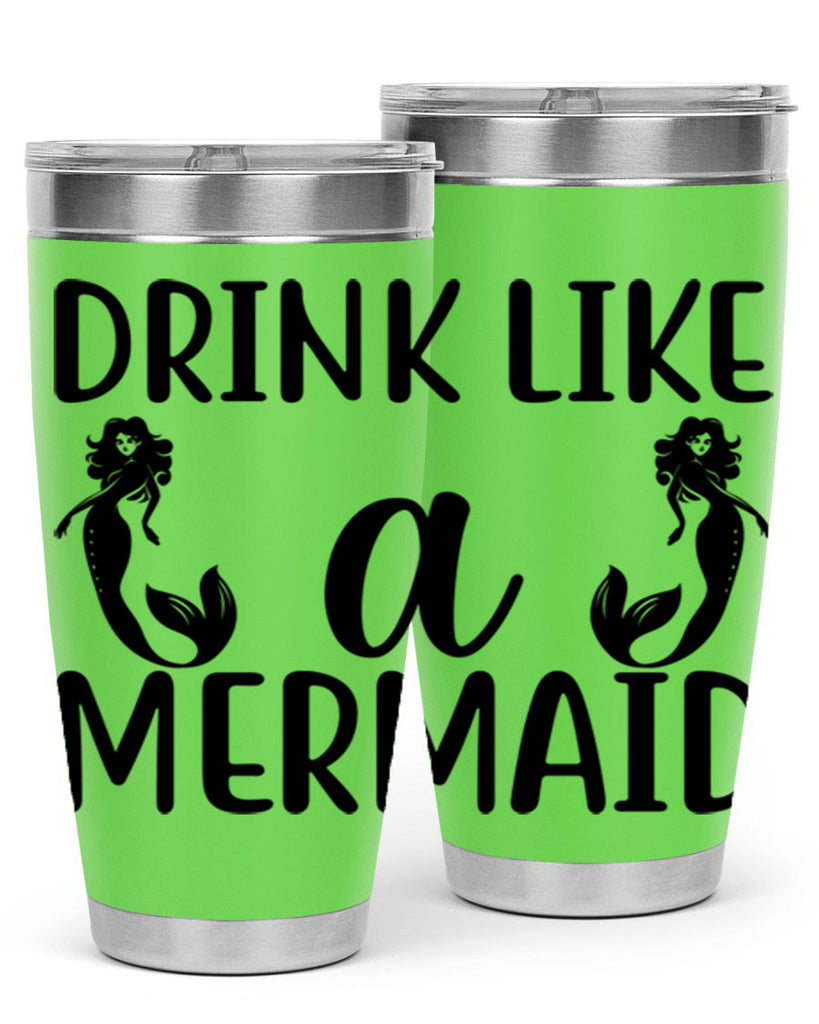 Drink like a mermaid 148#- mermaid- Tumbler