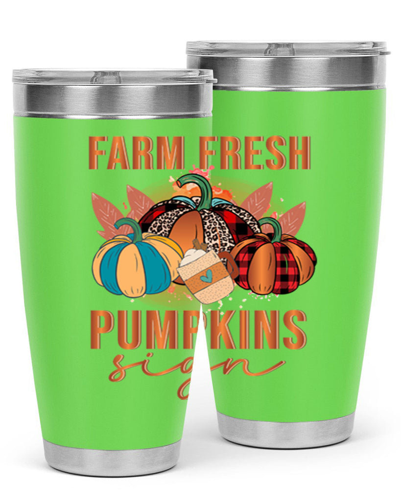 Farm Fresh Pumpkins Sign 175#- fall- Tumbler