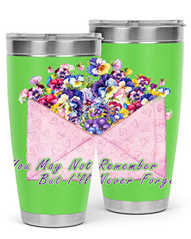 Floral Buerfly AlzheimerS Awareness 147#- alzheimers- Tumbler