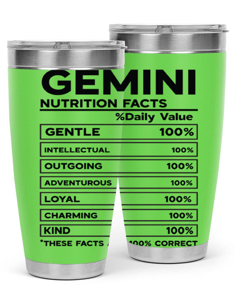 Gemini Nutrition Facts 220#- zodiac- Tumbler