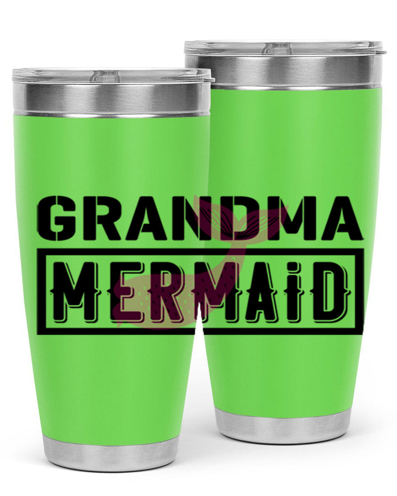 Grandma mermaid 203#- mermaid- Tumbler