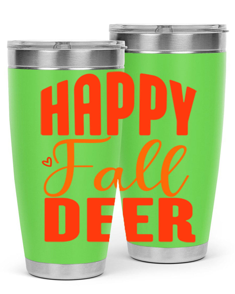 Happy Fall Deer Design 218#- fall- Tumbler