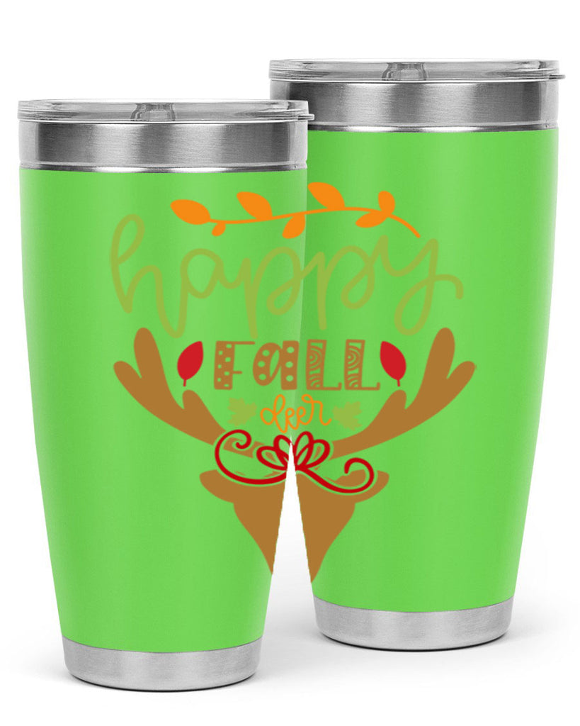 Happy Fall deer 219#- fall- Tumbler