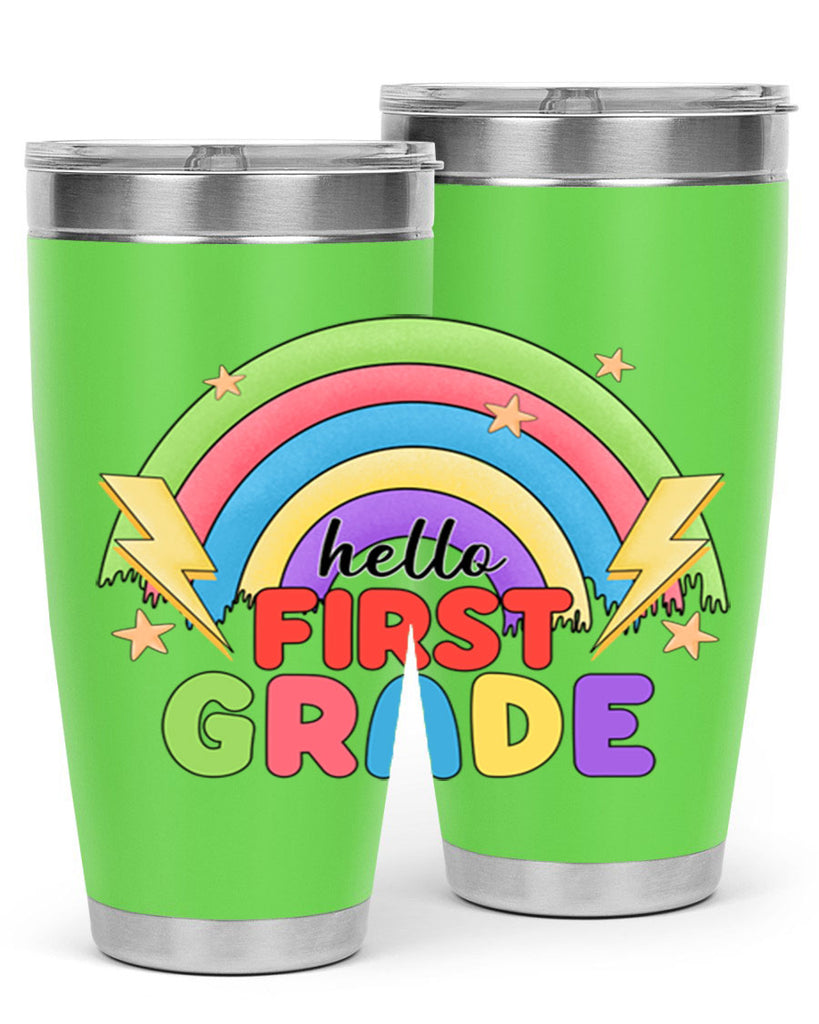 Hello 1st Grade Rainbow 13#- 1st grade- Tumbler