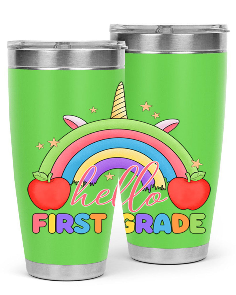 Hello 1st Grade Unicorn Rainbow 12#- 1st grade- Tumbler