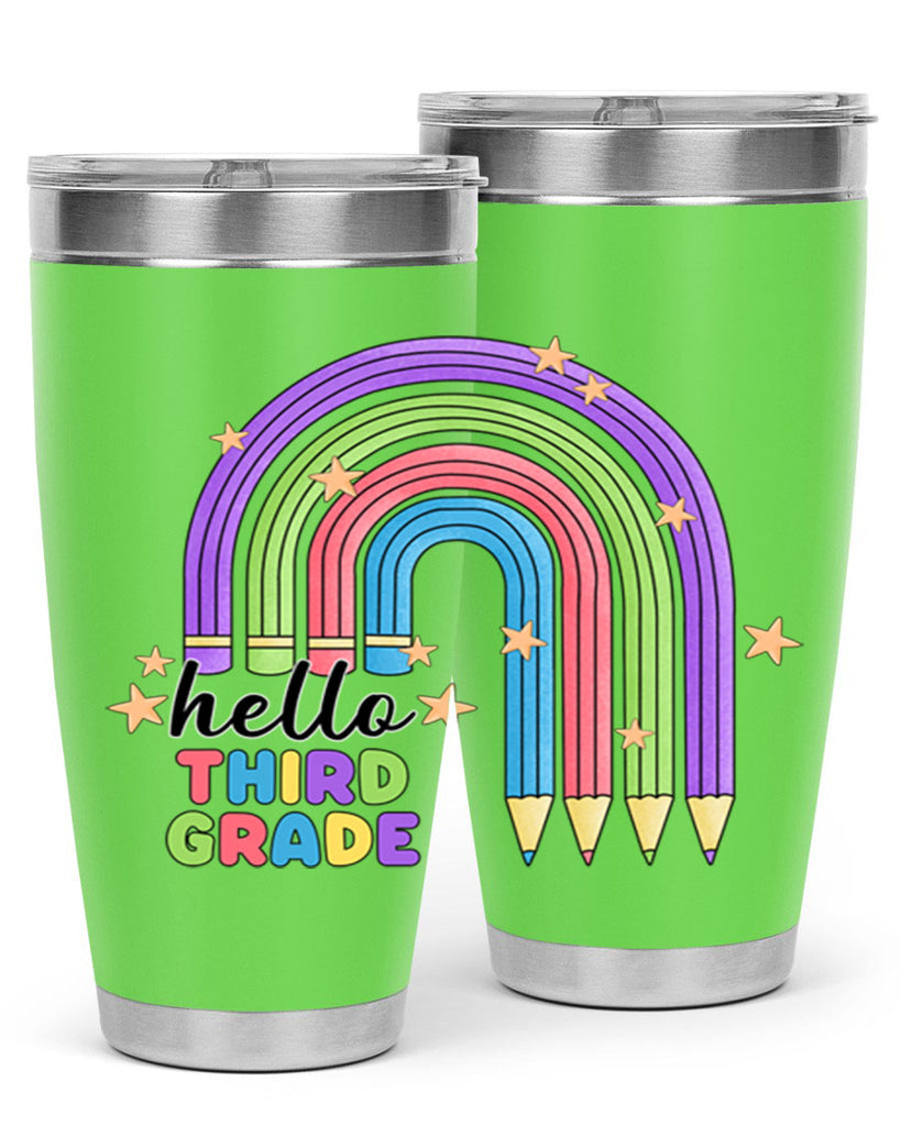 Hello 3rd Grade Pencil Rainbow 11#- 3rd grade- Tumbler