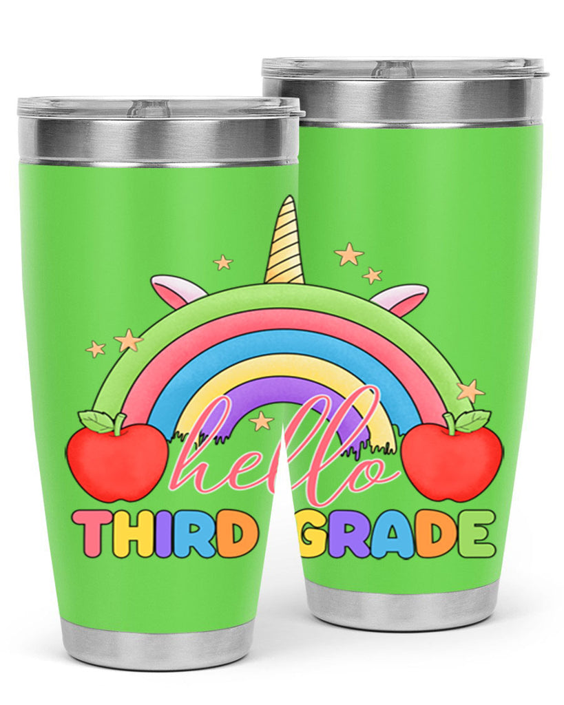 Hello 3rd Grade Unicorn Rainbow 13#- 3rd grade- Tumbler