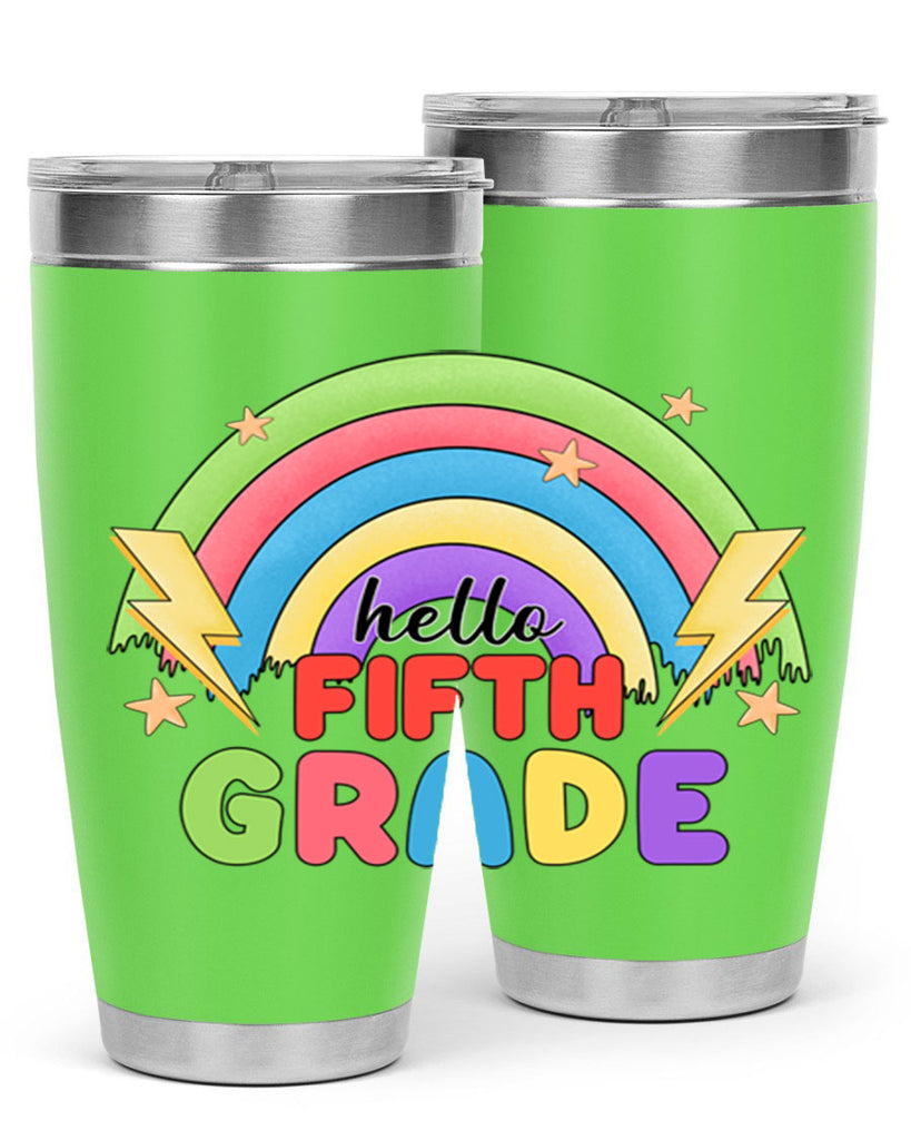 Hello 5th Grade Rainbow 14#- 5th grade- Tumbler